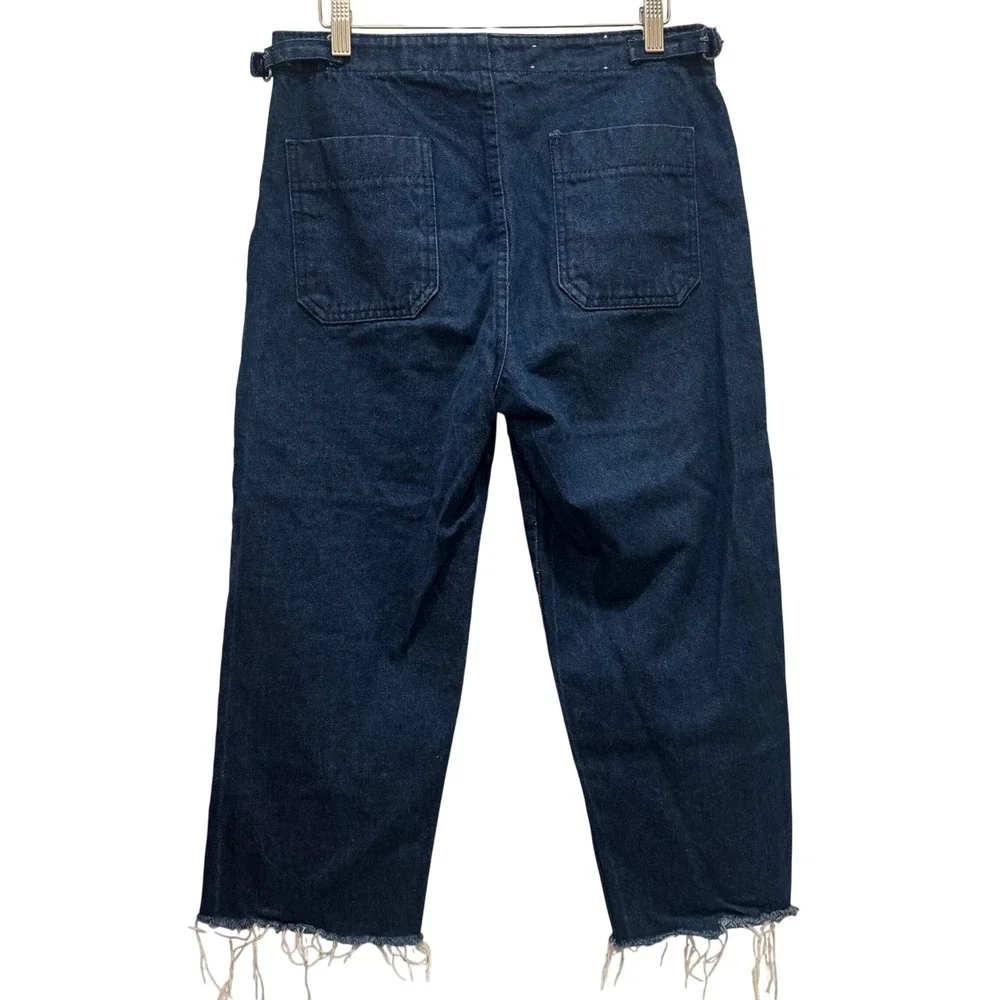 Vintage Levi's 511M 1985 Jeans Women 29 Dark Blue Wide Leg Utility Crop USA Made - Picture 6 of 9
